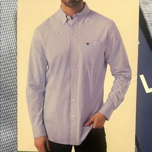 Chaps Men's Sky Blue Casual Button-Down Shirt